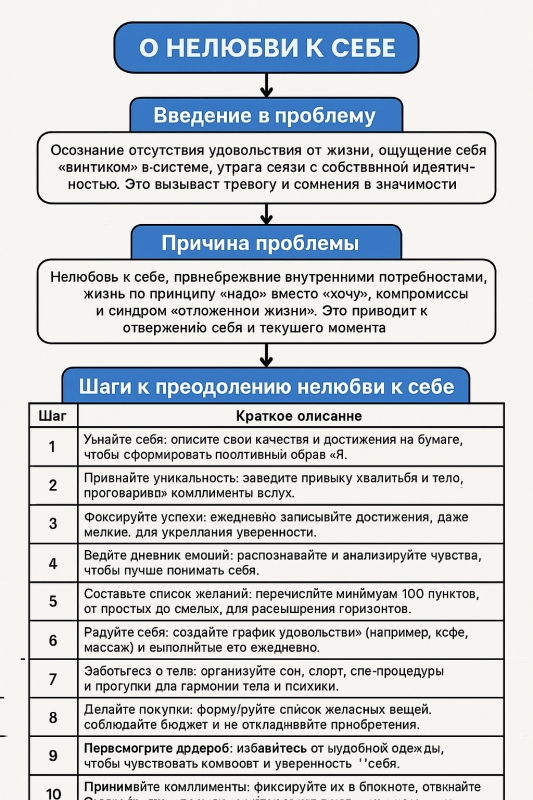 Так как полюбить себя?