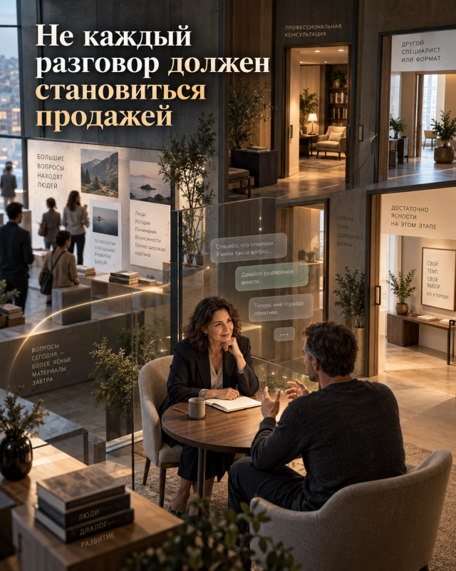 ​Не каждый диалог нужно превращать в продажу